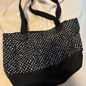 Thirty-One Black and White Patterned Tote